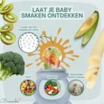 Broemba baby fruitspeen met 3 spenen in blauw