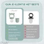 Broemba baby fruitspeen met 3 spenen en ijsblokjesvorm in groen