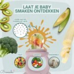 Broemba baby fruitspeen met 3 spenen en ijsblokjesvorm in roze