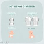 Broemba baby fruitspeen met 3 spenen in blauw