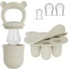 Baby Fruitspeen + 3 spenen + IJsblokjesvorm Beige
